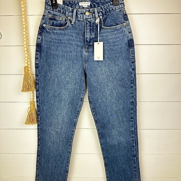 NWT Good American Good Boy High Rise Straight Leg Jeans size 2 (26") - Picture 4 of 6
